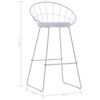 vidaXL Chaises de bar lot de 2 blanc similicuir