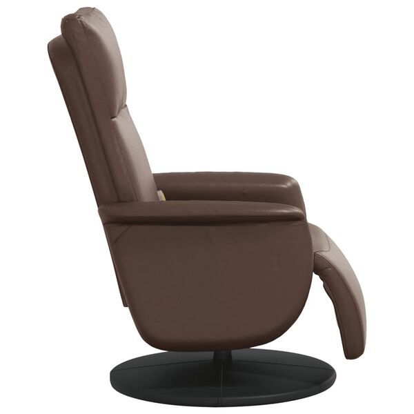 vidaXL Fauteuil inclinable de massage repose-pieds marron similicuir