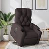vidaXL Fauteuil inclinable &eacute;lectrique marron fonc&eacute; tissu