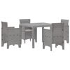 vidaXL Ensemble de salle &agrave; manger pour jardin 5 pc Gris clair