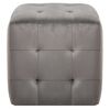 vidaXL 2 pcs Poufs Gris 30 x 30 x 30 cm Tissu velours