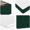 vidaXL Cadre de lit ottoman avec matelas vert fonc&eacute; 80x200 cm velours