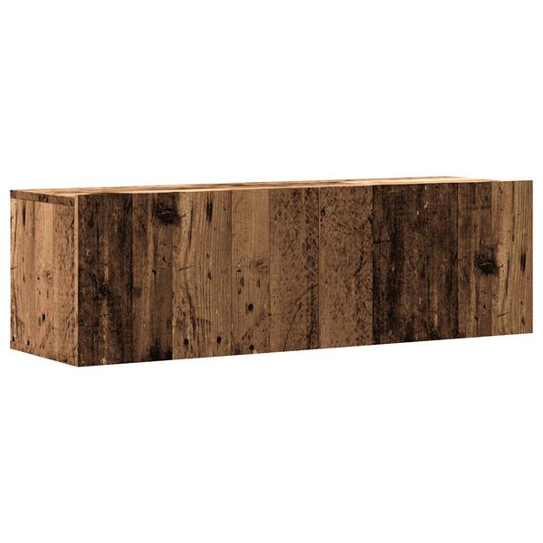 vidaXL Meuble TV mural vieux bois 100x30x30 cm bois d'ingénierie