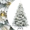 vidaXL Sapin de No&euml;l artificiel avec 300 LED Blanc 210 cm PE et PVC