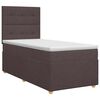vidaXL Lit boxspring avec matelas Marron fonc&eacute; 90 x 200 cm Tissu