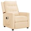 vidaXL Fauteuil électrique de massage Crème Tissu