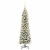 vidaXL Sapin de No&euml;l artificiel Blanc 120 cm PVC, m&eacute;tal et plastique