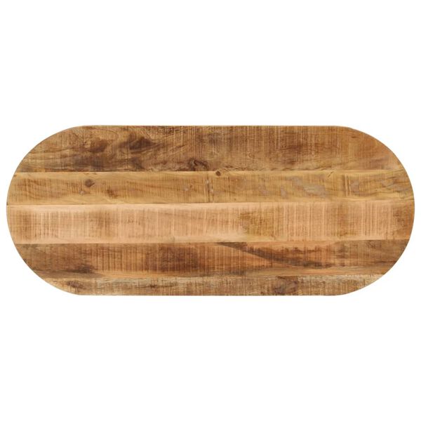 vidaXL Dessus de table 90x40x2,5 cm ovale bois massif de manguier brut