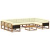 vidaXL Ensemble de canap&eacute;s d'ext&eacute;rieur 10 pcs Naturel et Cr&egrave;me