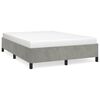 vidaXL Cadre de lit gris clair 137x190 cm velours