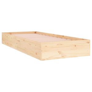 vidaXL Cadre de lit sans matelas bois massif 75x190 cm