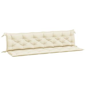 vidaXL Coussins de banc de jardin lot de 2 blanc cr&egrave;me tissu Oxford