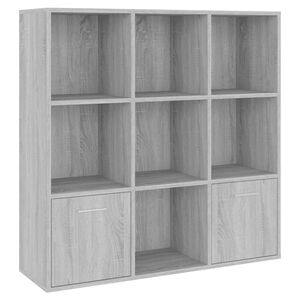 vidaXL Armoire &agrave; livres Sonoma gris 98x30x98 cm