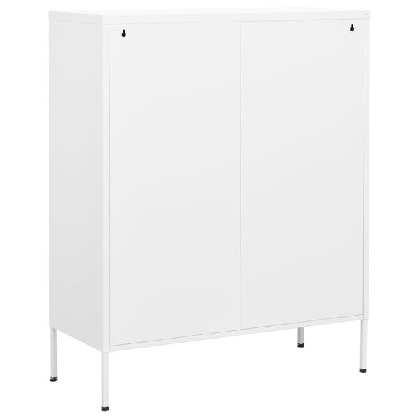 vidaXL Armoire de rangement Blanc 80x35x101,5 cm Acier