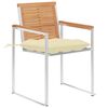 vidaXL Chaises de jardin avec coussins lot de 2 Teck solide et acier