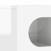 vidaXL Meuble TV Blanc brillant 100 x 35 x 40 cm Bois d'ing&eacute;nierie