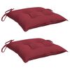 vidaXL Coussins de palette lot de 2 rouge bordeaux 50x50x7 cm