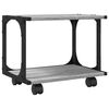 vidaXL Support d'imprimante &agrave; 2 niveaux sonoma gris 41x28x33,5 cm