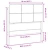 vidaXL Tête de lit capitonnée Marron et gris clair 75 cm Pin massif