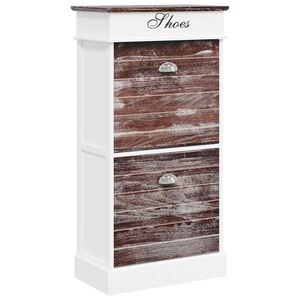 vidaXL Armoire &agrave; chaussures Marron 50 x 28 x 98 cm Bois de Paulownia