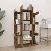 vidaXL Biblioth&egrave;que Ch&ecirc;ne fum&eacute; 86x25,5x140 cm Bois d'ing&eacute;nierie