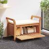 vidaXL Banc de rangement de jardin avec coussin 91 cm Bois d'acacia