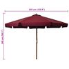 vidaXL Parasol d'ext&eacute;rieur avec m&acirc;t en bois 330 cm Bordeaux