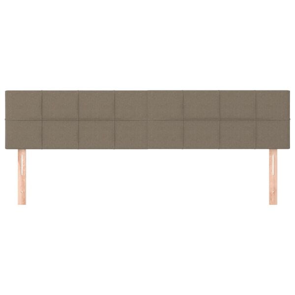 vidaXL T&ecirc;tes de lit 2 pcs Taupe 100x5x78/88 cm Tissu