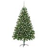 vidaXL Arbre de No&euml;l artificiel pr&eacute;-&eacute;clair&eacute; et boules 210 cm vert