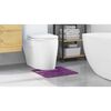 vidaXL Tapis de bain antid&eacute;rapant avec d&eacute;coupe pour toilette Violet