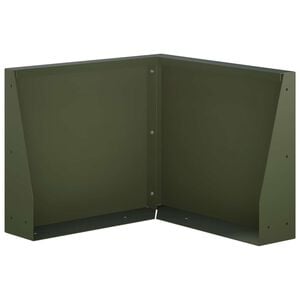 vidaXL Mur de sout&egrave;nement 50 x 50 x 30 cm Acier Vert olive
