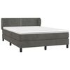 vidaXL Sommier &agrave; lattes de lit et matelas Gris fonc&eacute; 140x190cm Velours