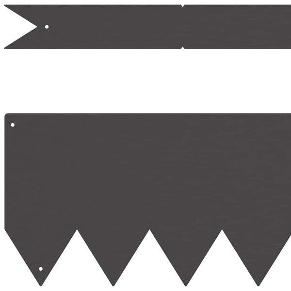 vidaXL Bordure de Pelouse 50 pcs Noir 100 x 0.05 x 20 cm