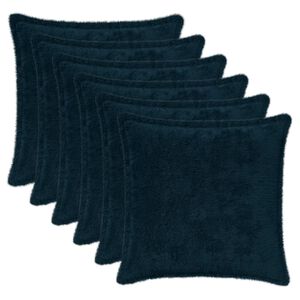 vidaXL Housse de coussin 6 pc HOUTEN Bleu marine 30 x 30 cm