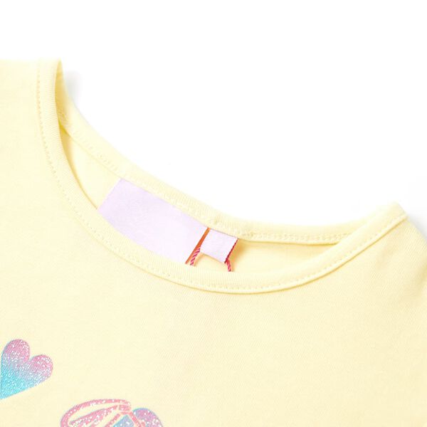 T-shirt pour enfants jaune tendre 128