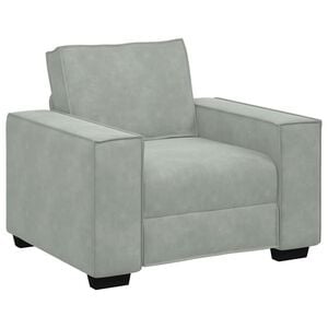 vidaXL Fauteuil Gris clair 100x78x84 cm Velours