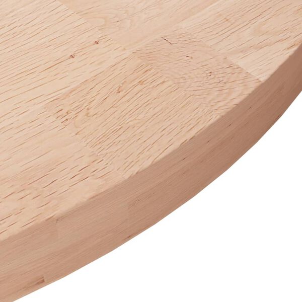 vidaXL Dessus de table rond &Oslash;60x4 cm Bois de ch&ecirc;ne massif non trait&eacute;
