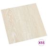 vidaXL Planches de sol 55 pcs Beige 5,11 m&sup2; PVC