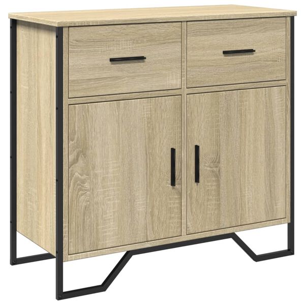 vidaXL Buffet chêne sonoma 79,5x35,5x74,5 cm bois d'ingénierie