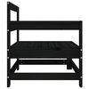 vidaXL Canapés d'angle de jardin 2 pcs noir bois de pin massif
