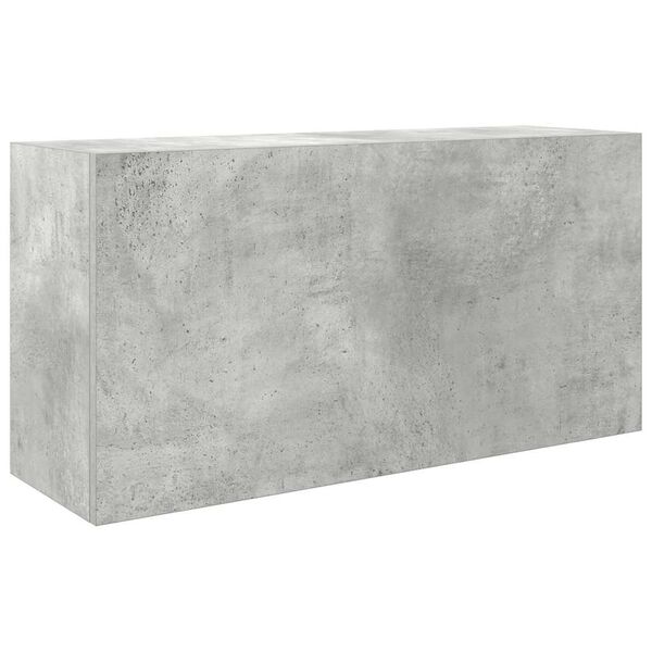 vidaXL Armoire murale de bain gris béton 80x25x40 cm bois d'ingénierie