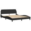 vidaXL Cadre de lit sans matelas noir 160x200 cm velours
