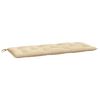 vidaXL Coussins de banc jardin lot de 2 beige 120x50x7 cm tissu Oxford