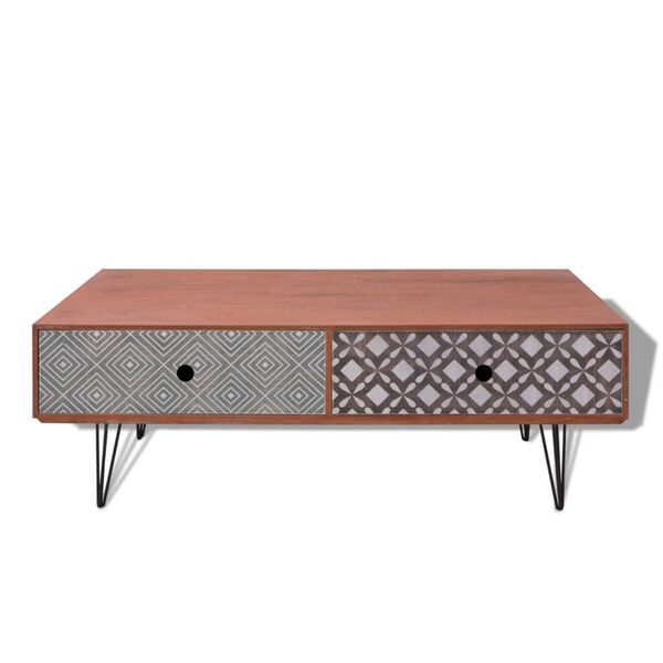 vidaXL Table basse 100x60x35 cm marron
