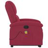 vidaXL Fauteuil de massage inclinable Rouge bordeaux Velours