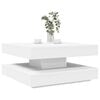 vidaXL Table basse rotative &agrave; 360 degr&eacute;s blanc 70x70x34,5 cm