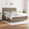 vidaXL Sommier &agrave; lattes de lit avec matelas Taupe 180x200 cm Tissu