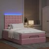 vidaXL Cadre de lit ottoman avec matelas rose 120x190 cm velours