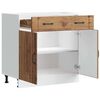 vidaXL Armoire de cuisine Lucca vieux bois bois ing&eacute;nierie