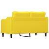 vidaXL Canapé à 2 places Jaune clair 140 cm Tissu